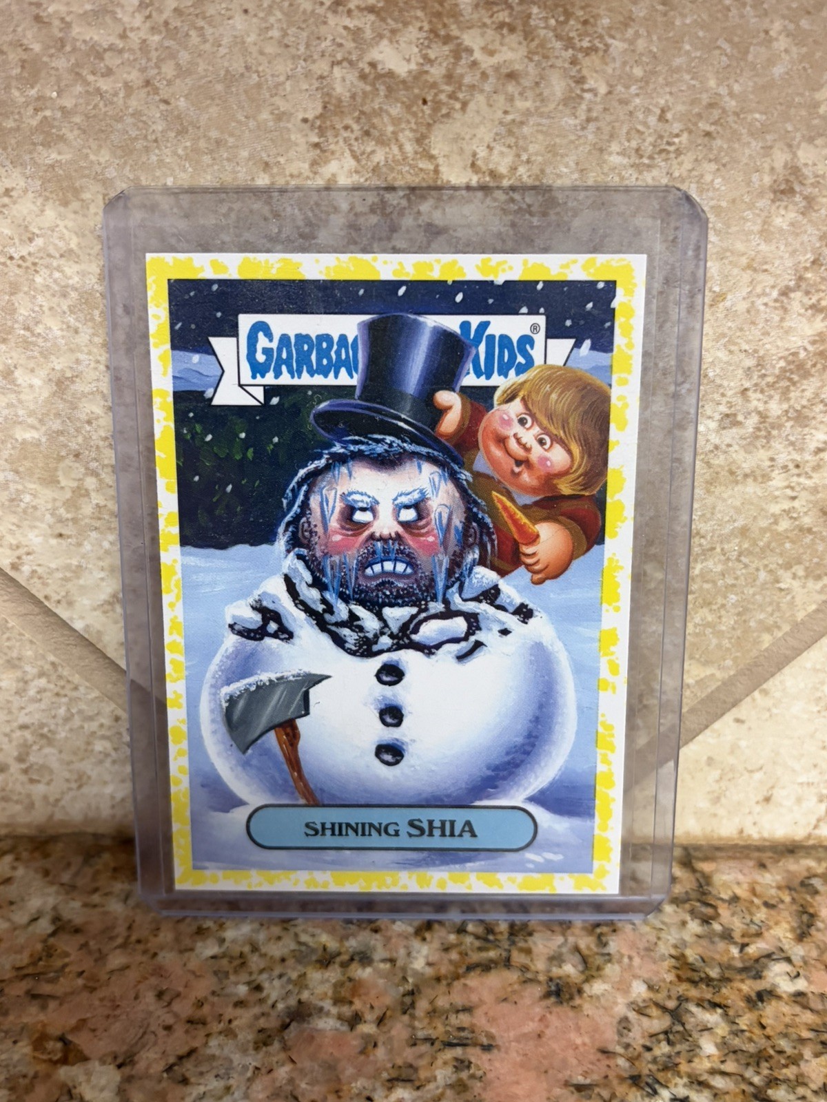 2018 Topps Garbage Pail Kids Oh The Horror-Ible #12b Shining Shia Yellow front