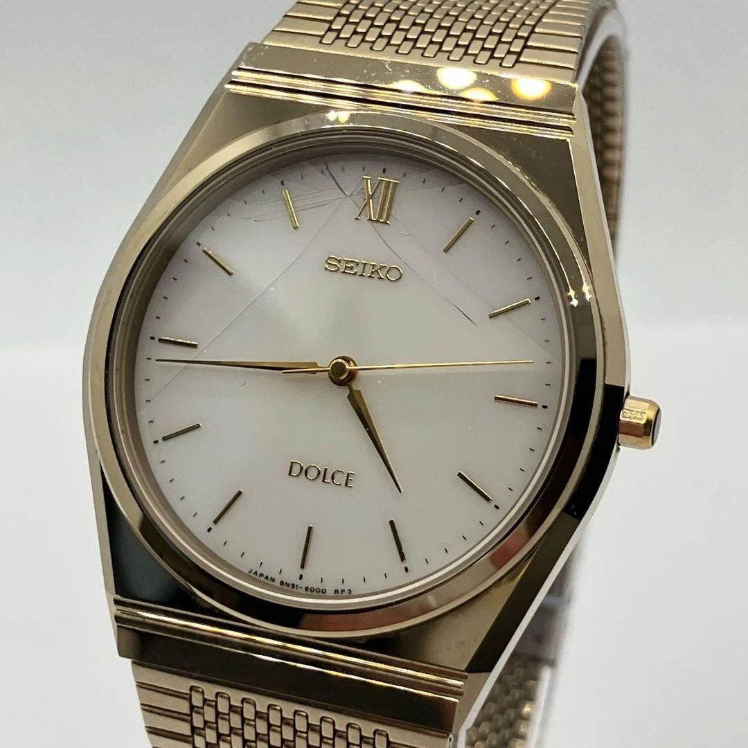 Running Men s SEIKO DOLCE Watch Vintage Super Hard New Battery SEIKO