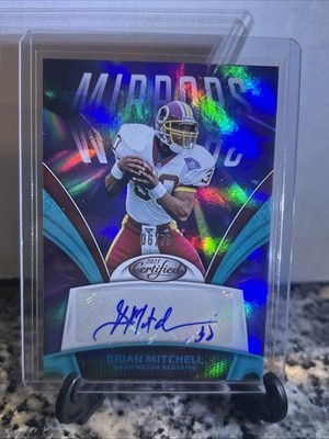   Brian Mitchell 2025 Certified Mirror Teal Auto /75 Washington Redskins  