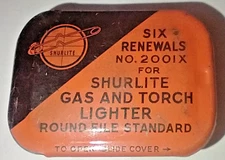 USED Vintage! Shurlite Gas- and Torch Lighter Tin #200IX, FREE SHIPPING US ONLY!