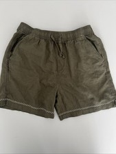 Abercrombie Boys Linen Blend Army Green Shorts Size 15/16 EUC