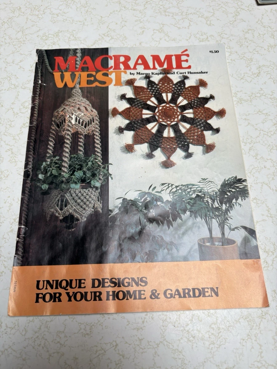 Lot De 9 Magazines Et Livres Vintage – Années 70 – Motifs Macramé – États-Unis