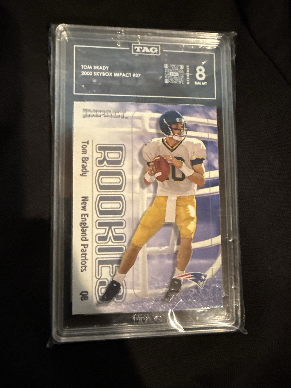 2000 Skybox Impact - Rookies Tom Brady #27 (RC)