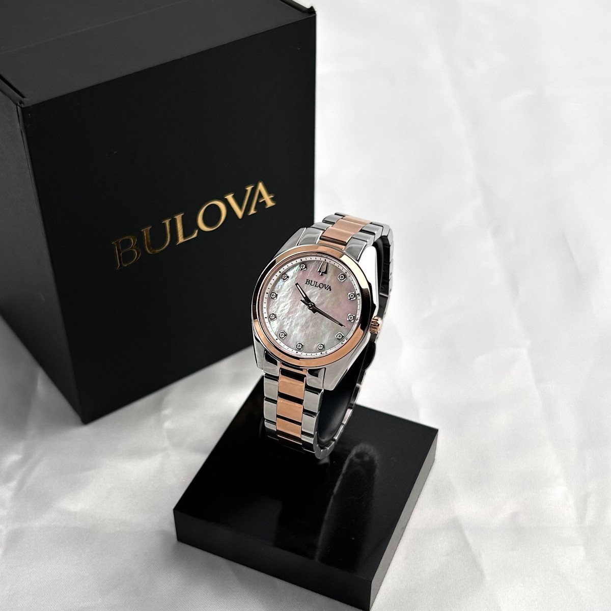 Bulova 98P207 Surveyor Women's Quartz Diamond Accent Silver and