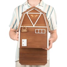 WildYard Big Bat Barn - 3-Chamber, Large Bat House - Brown, Cedar - Weather-R...
