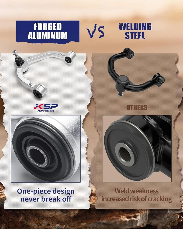 KSP 2-4" Upper Control Arm With Rubber Bushing for Toyota Tacoma 2004-2023 Hilux - Image 4 of 4