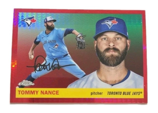 2025 Topps Chrome Platinum Ann. Red Prism #378 Tommy Nance SSP (BLUEJAYS) !