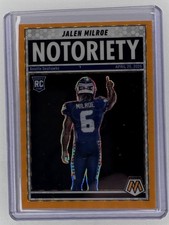 2025 Panini- Notoriety Jalen Milroe #15 Orange Fluorescent Mosaic Combo (RC)