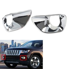 Front Fog Lamp Light Cover Chrome Trim For Jeep Grand Cherokee 2011-2013 2012