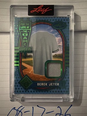 2026 Leaf Seasons Of The Sun  Game Used Jersey Mem Derek Jeter 2/9 Yankees