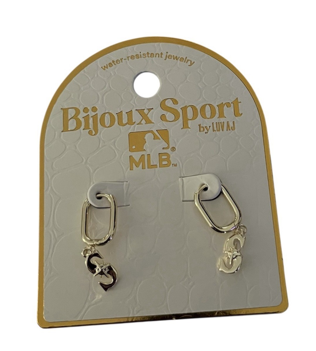 Seattle Mariners Gold Plated Logo Earrings Bijoux Sport by Luv Aj