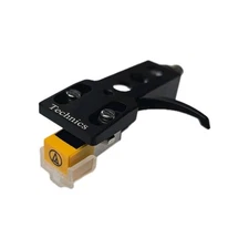 Audio Technica AT91 Cartridge+ Genuine Needle+ BLACK Technics  HEADSHELL  Logo