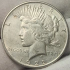 1922 P Peace US Silver Dollar - AU Details, 90% Silver US Coin, P-22p5