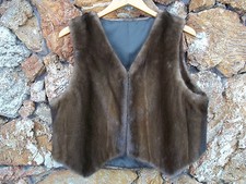 Western Demi Buff Mink Vest New