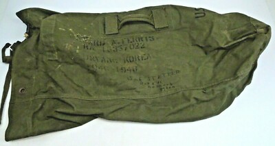 Duffle Bag Okinawa Korea Japan Military Green 1946-1948 Post WWII