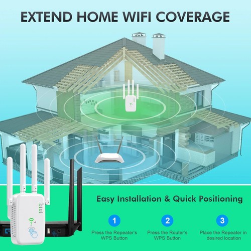1200Mbps Wireless Router Repeater 2.4G 5G WiFi Signal Amplifier Extender Router - 第 5/10 張圖片