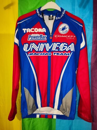 Vintage Castelli Univega Racing team velo cycling winter jersey size L - Afbeelding 1 van 9