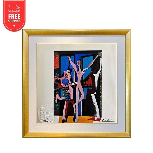 Pablo PicassoOriginal Signed Hand Tipped Print - Three Dancers, 1925 - 第 1/10 張圖片