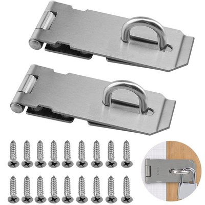 Stainless Steel Door Buckle Gate Bolt Padlock Hasp Door Clasp Lock Shed Latch
