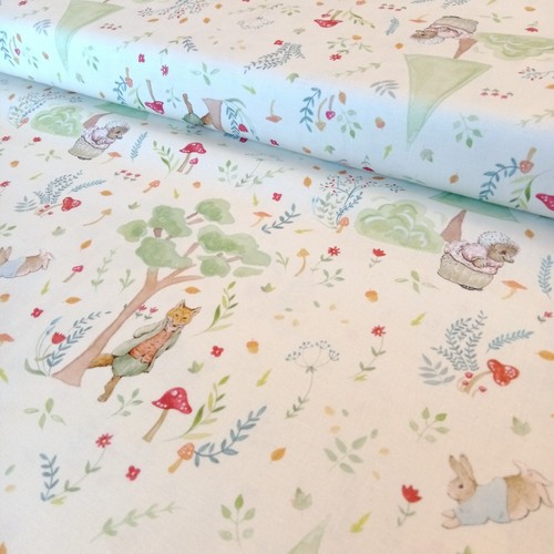 Telas Beatrix Potter Peter Rabbit 100% algodón 9 diseños Flopsy Bunny POR 25 cm - Imagen 35 de 42