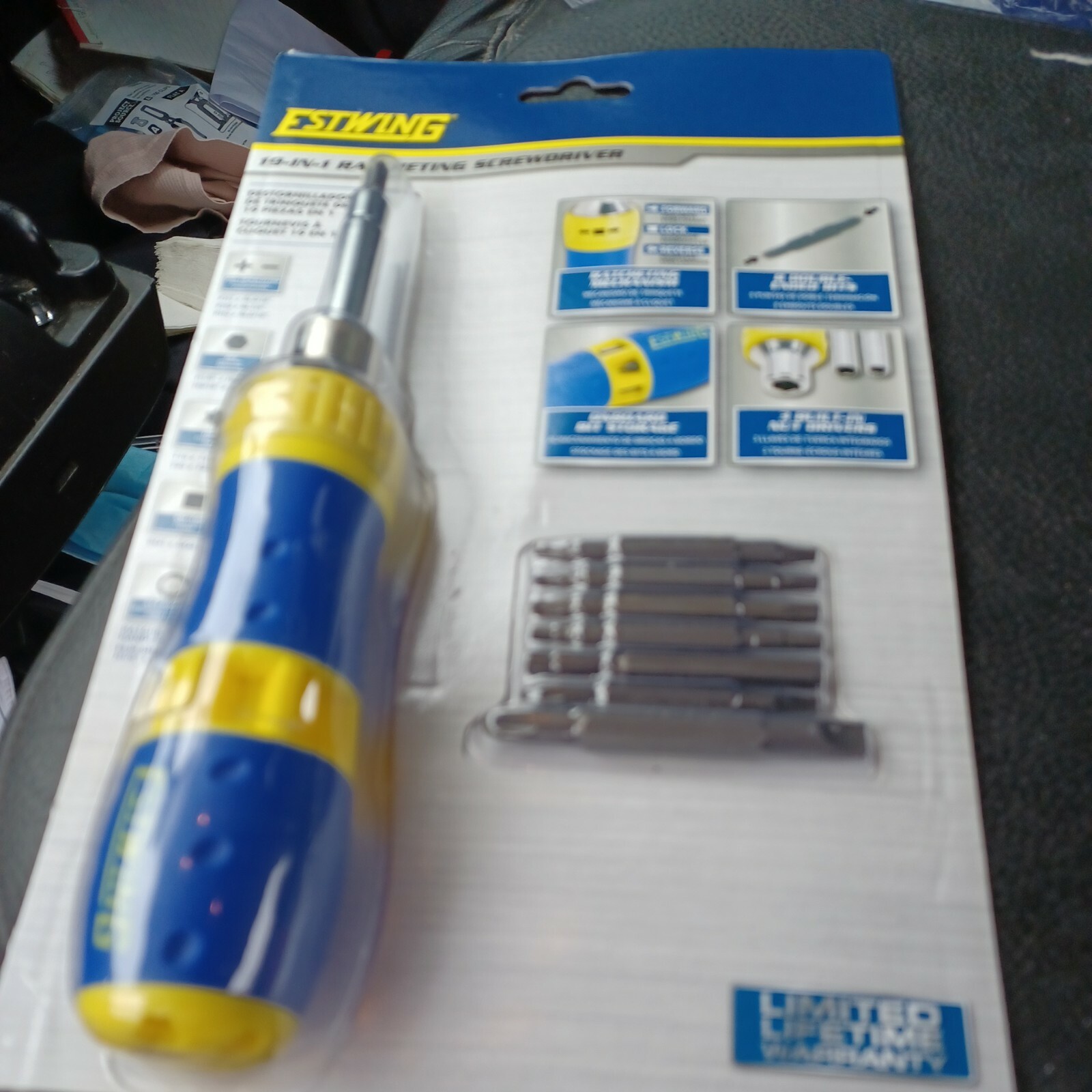 Estwing 19In1 Reversible Ratcheting MultiTool Screwdriver Bit Set