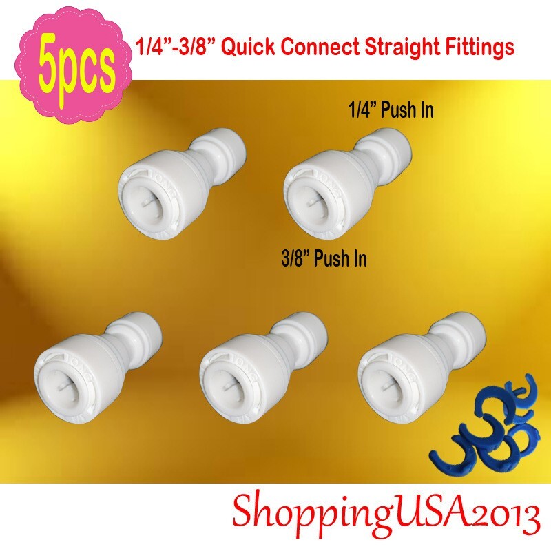 Push To Connect Raccordi Tipo T Filettatura Tee Tubo Connect 25/64"OD X 1/4" G Filettatura Maschio Push Fit Raccordi Tubi Push Lock Blue - Foto 3