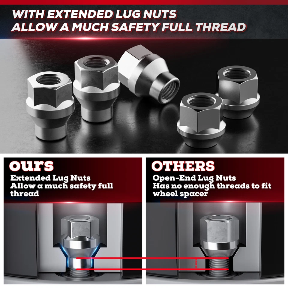 4PC 2" Wheel Spacers 6x5.5 6x139.7 for Toyota 4Runner Tacoma FJ Cruiser 12x1.5 - Image 4 of 4