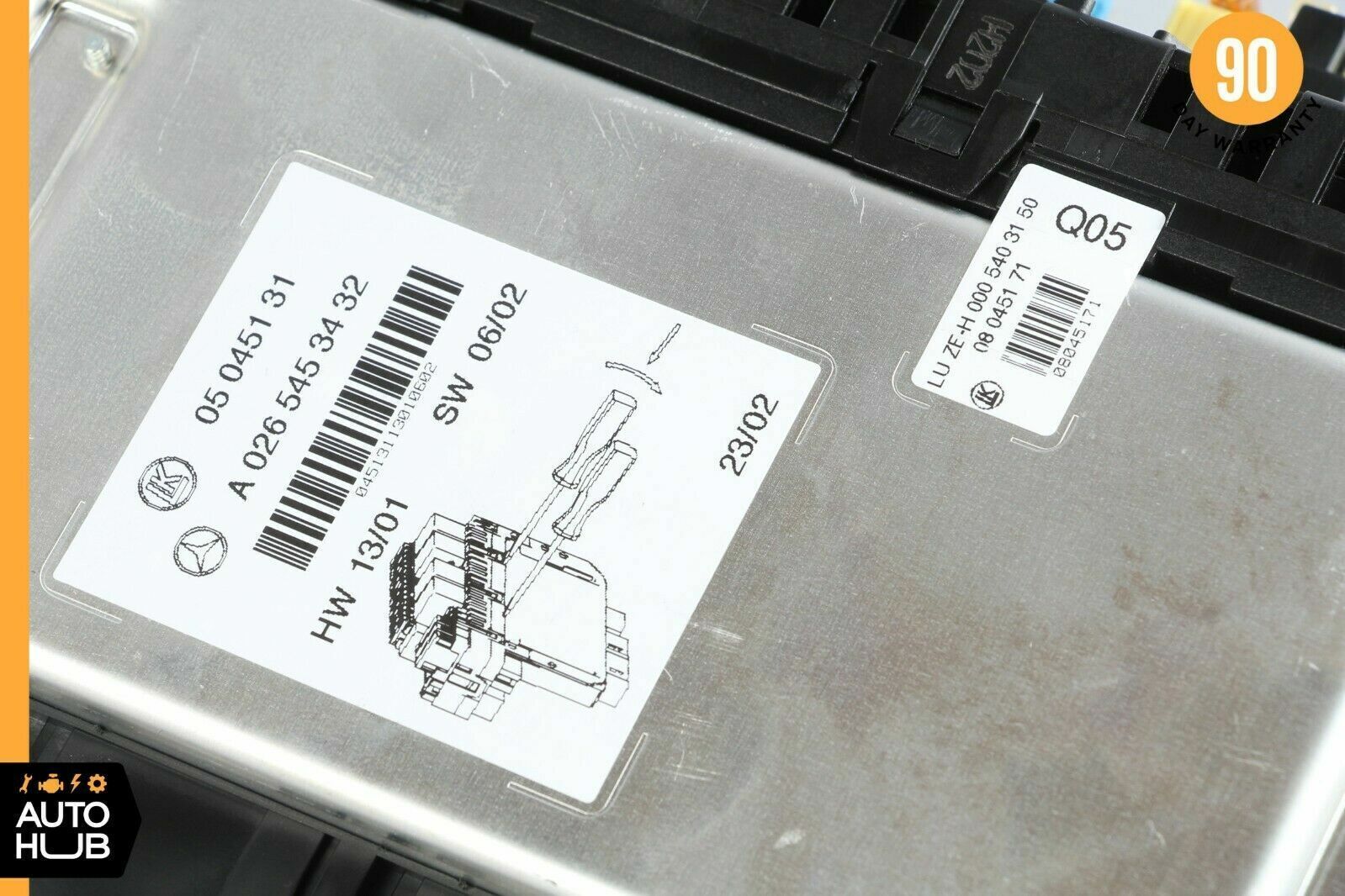 03-12 Mercedes R230 SL500 SL550 SL55 AMG Rear SAM Fuse Box Relay Module OEM