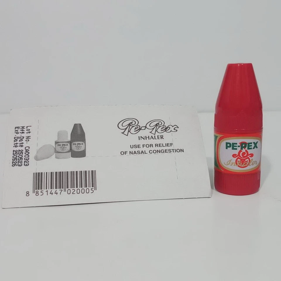 6x INHALADOR PE-PEX alivia los síntomas del resfriado. Bornol de mentol refrescante para mareos Foto 3 de 4