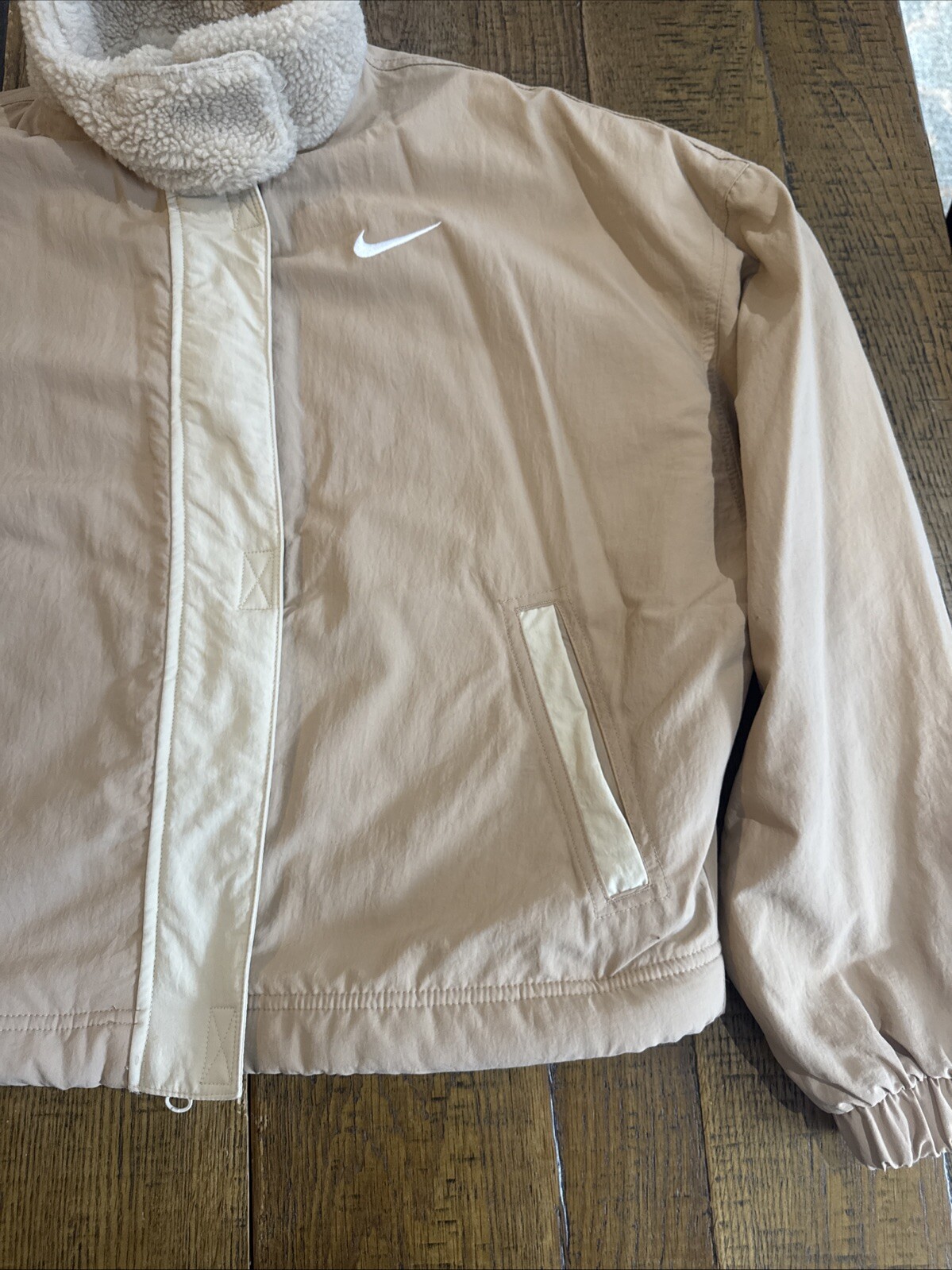 Nike Shearling Lined Boxy Lightweight Jacket Size… - image 5