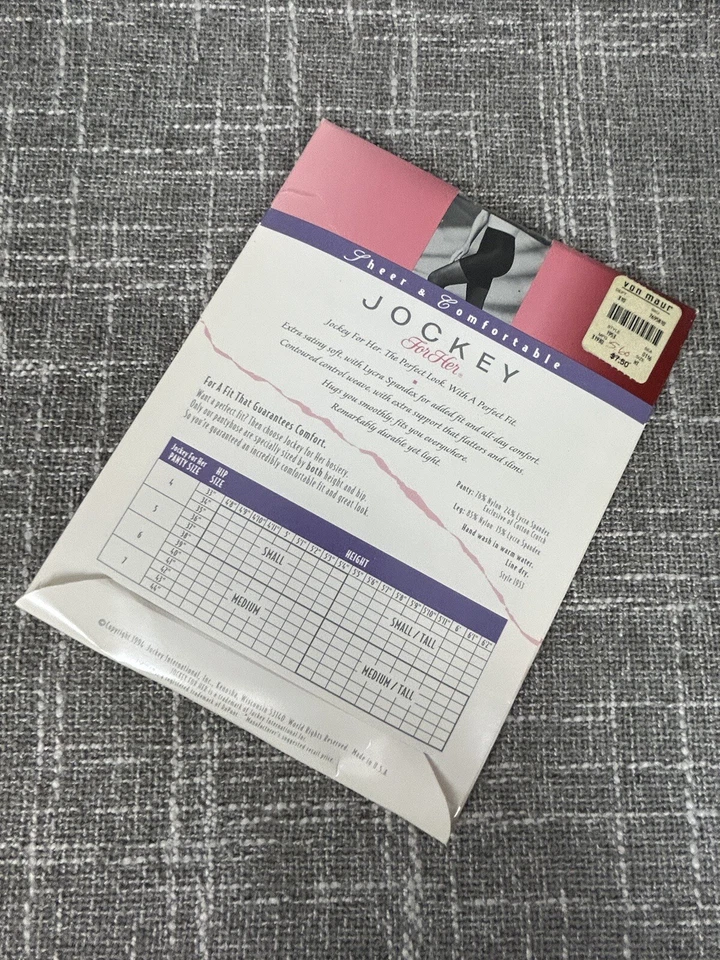 复古 Jockey for Her 连裤袜塑身器 6 英尺 2 英寸海军蓝 1994 Hosiery — 第 4/4 张图片