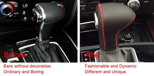 SP Genuine Leather Gear Shift Knob Cover AT for Audi Q7 Q5 A5 A4 A7 2009-2015 - Picture 5 of 10