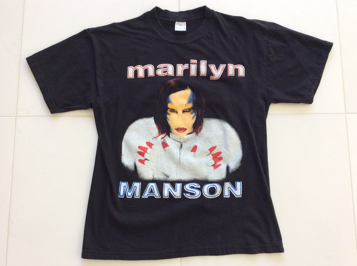 Vintage Marilyn Manson Bootleg T Shirt L World Tour