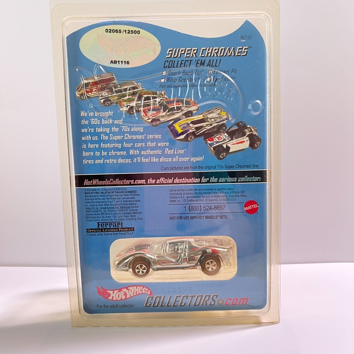 Hot Wheels HWC/RLC Super Chromes Ferrari P4 #2065 of 12500 Limited