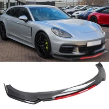 For Porsche Panamera Painted Carbon Front Bumper Lip Spoiler Splitter