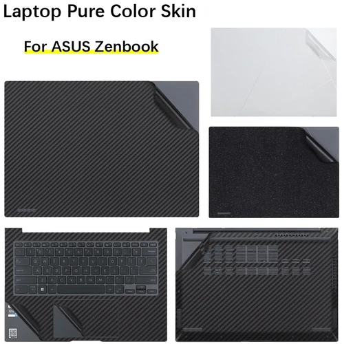 Carbon Vinyl Laptop Sticker Skin Decals for ASUS ZenBook 14 UX8406M 14" 2024