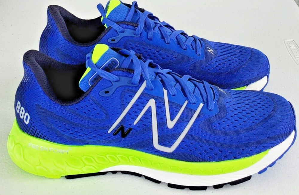 New Balance Mens (10 Med) FF X 880 V13 Blue Running Shoes, Excellent Condition