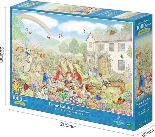 "Rompecabezas de sierra Peter Rabbit ""Picnic de jardín"" 1000 piezas ÉPOCA japonesa 12-612 años - Imagen 2 de 3