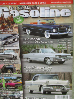 Gasoline Car & Bike Magazin 5/2021 Czinger, Chevrolet C20, Pontiac Bonneville