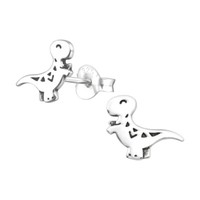 1 Paar Ohrringe Ohrstecker 925Er Sterling Silber Mit Dinosaurier
