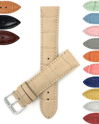 20mm Womens Alligator Pat. Leather Watch Band for Cluse Aravis