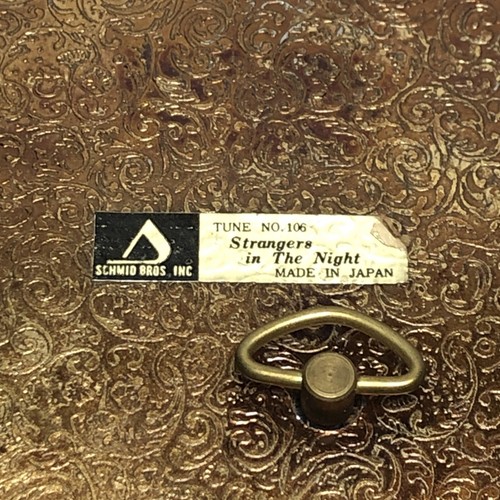 3.75” x 4.75” Vintage Blue Boy Music Box “Strangers In The Night” Blue Gold - Picture 8 of 10