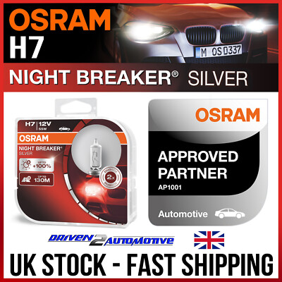 H7 (477) 2X OSRAM NIGHT BREAKER SILBER 64210NBS-HCB +100% MEHR LICHT 130M STRAHL