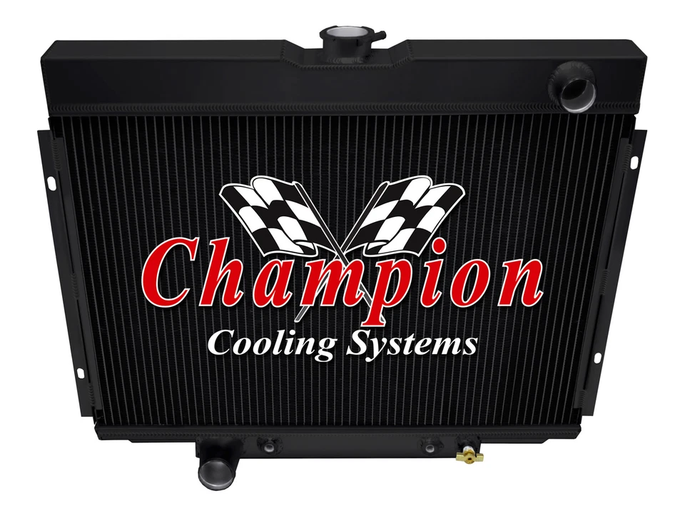 RS Champion 3 Row Black Finish Radiator for 1967 - 1969 Ford Ranchero V8 Engine - Image 3 of 4