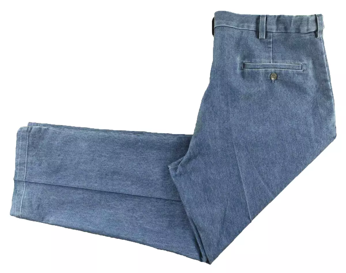 Haggar Mens Classic Fit Stretch Jeans 38x32 Medium Cotton Blend