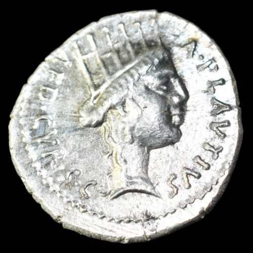 A. Plautius AR Denarius Roman Republic 55 BC First Judaea Capta Novelty Strike - Picture 1 of 6