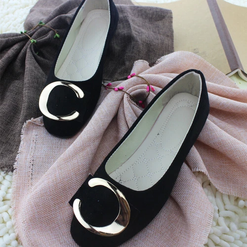 Women Flats Slip On Flat Shoes Formal Ladies Square Toe Classic Pumps Buckle - Bild 18 von 113