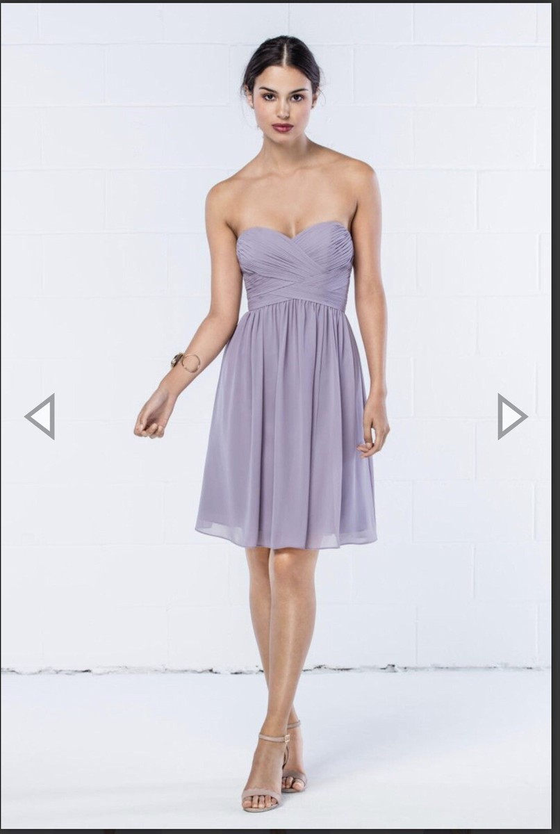 Burnt Orange Bridal Prom Portobello Bridesmaid Dresses David's Bridal  Mercury Chiffon Strapless Bridesmaid Dress Size NWT