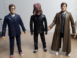 3 doctor who 5 action figures tenth doctor david tennant glasses