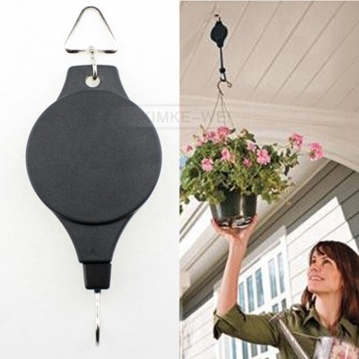 Einziehbar Blumenampel halter Wandhaken Blumentopf Haken Körbe Aufhänger Neu